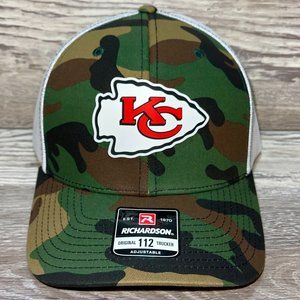 Kansas City Chiefs 3D Patch Snapback Trucker Hat- Army Camo/ White